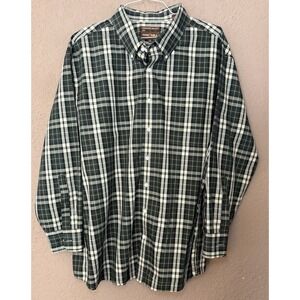 Oak Hill Vintage Men's Long‎ Sleeve Button-Up Shirt Wrinkle-Free Sz 2XL Preppy